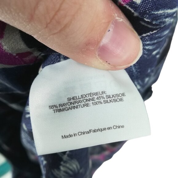 Tory Burch Silk Blend Peasant Tassel Ruffle Bell Sleeve Blouse Size 10 Shirt - Picture 15 of 15